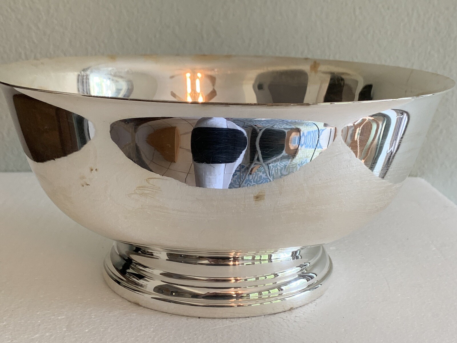 Vtg Gorham Silver Plate Original EP Fruit Bowl YC781 9 W x 4.25 H Round Serving