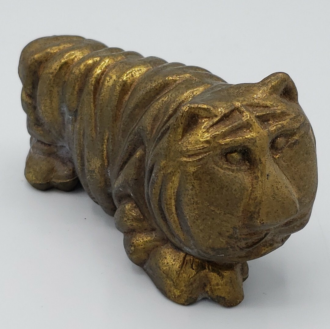 Midcentury Modern Brass Cat Tiger Lion Lisa Larson Style Amazing