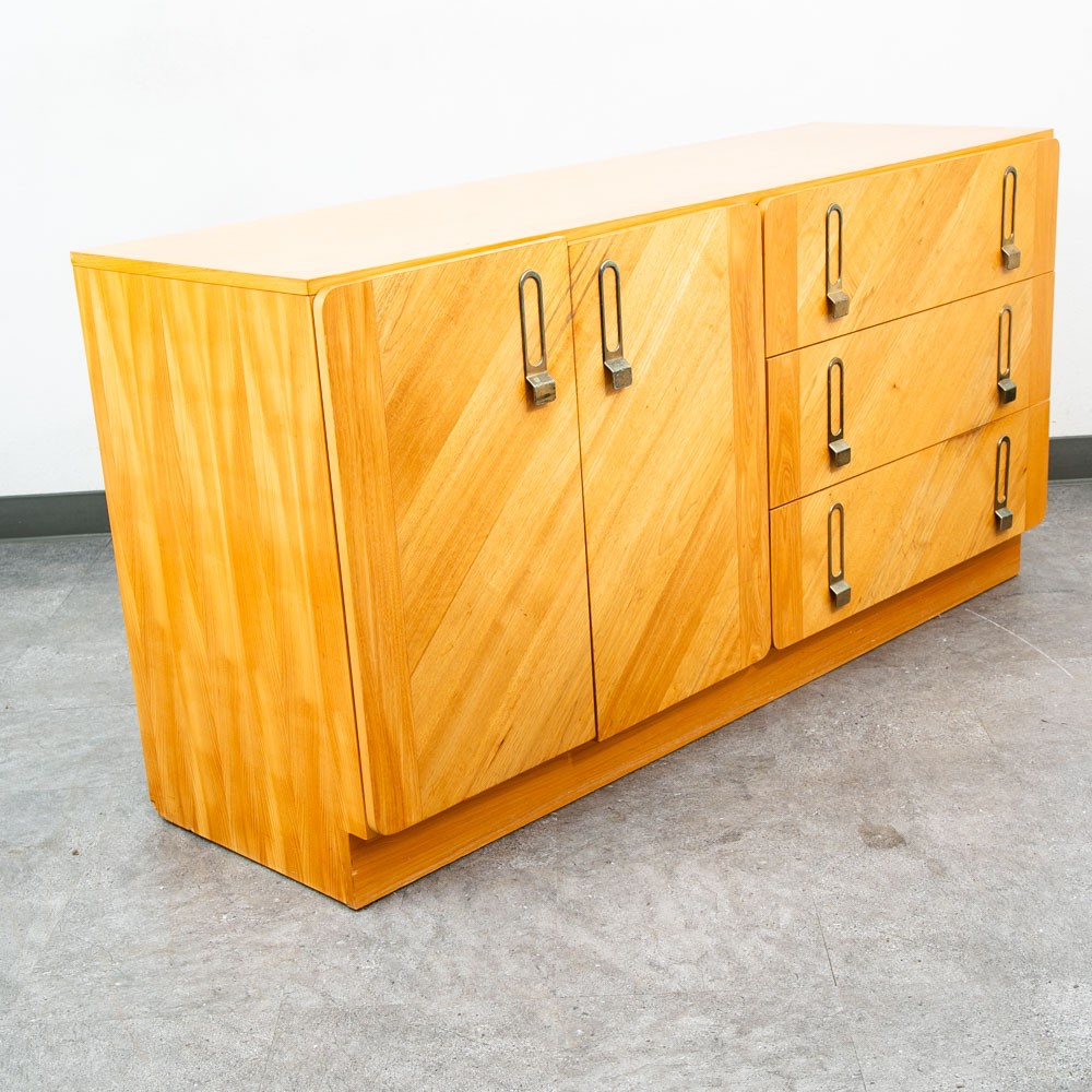 Mid Century Danish Modern Credenza Dresser Cabinet 6 Drawers Blonde Canadian Mcm