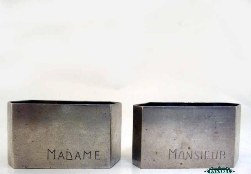 2 French Silver Plated Napkin Ring Orbrille Paris c1900