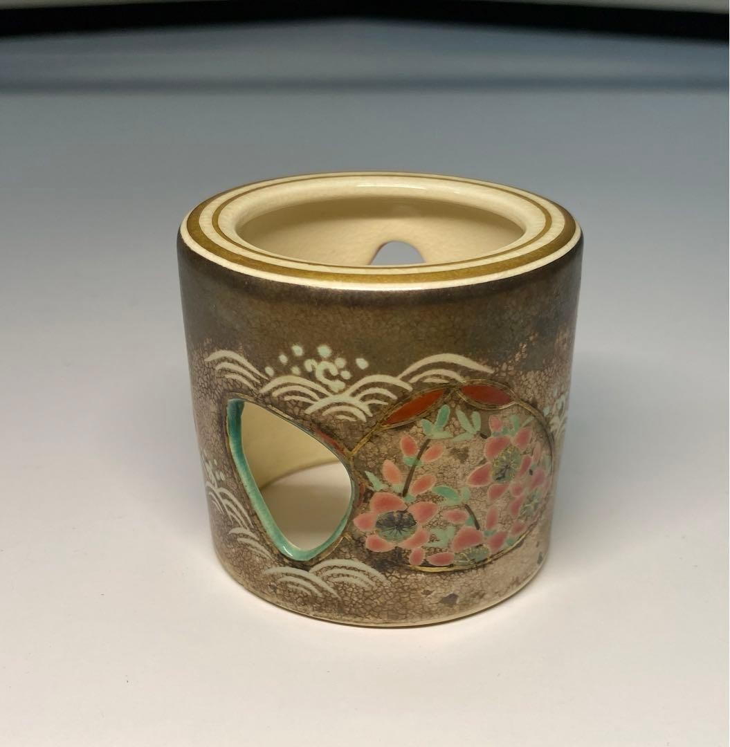 Traditional Lid Rest w/Original Box W2inch Japanese Tea Ceremony Antique