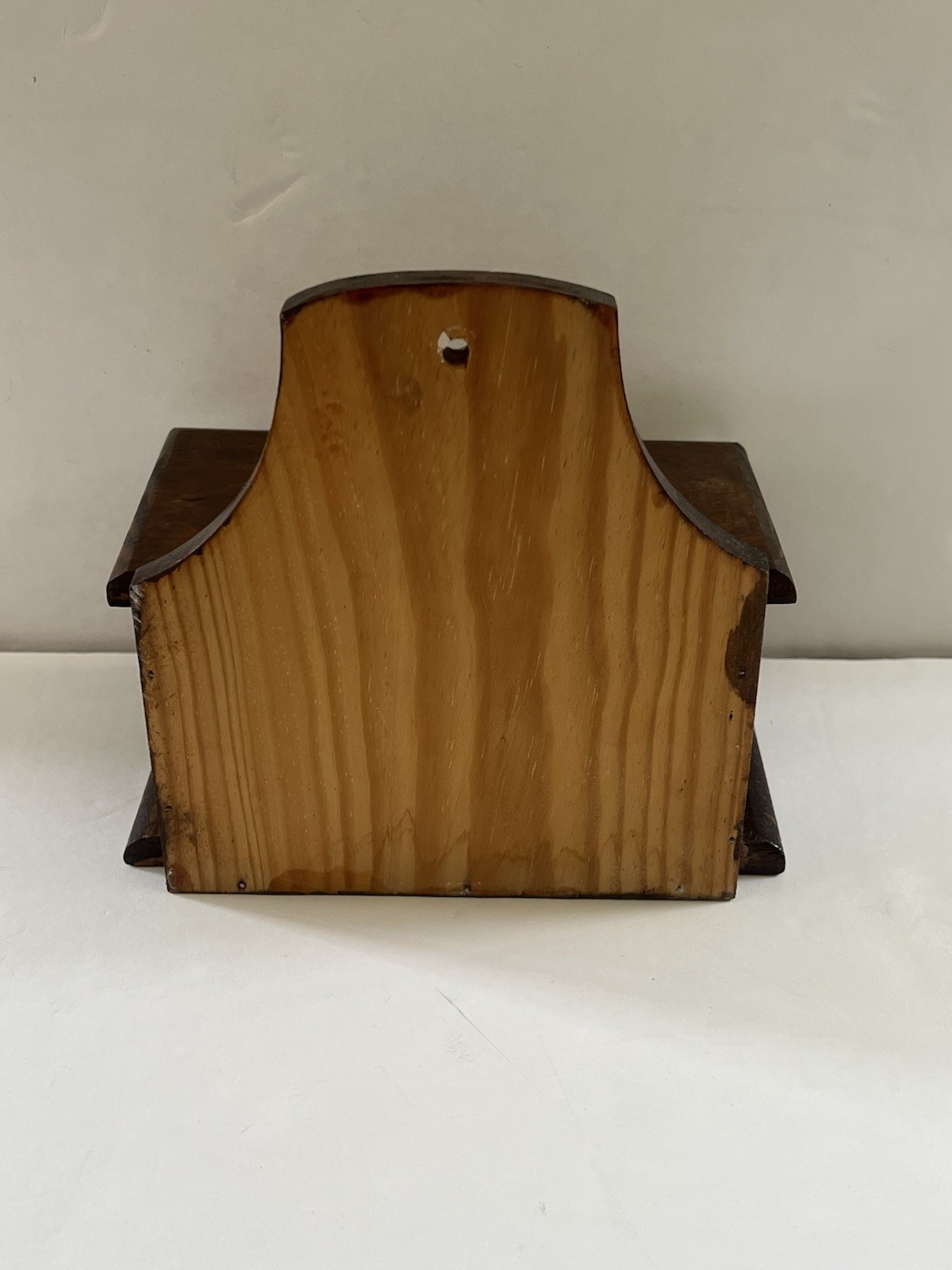 Primitive Antique Rustic Salt Cellar Match Box Wall Decor W/ Matches Cottagecore