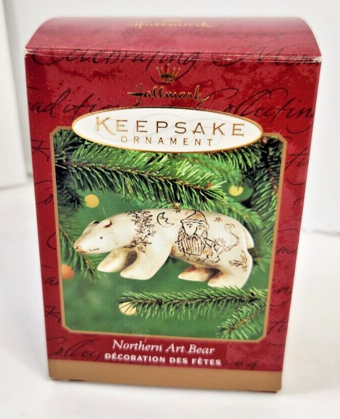 HALLMARK KEEPSAKEN MNORTHERN ART BEAR 2000 POLAR BEAR ORNAMENT QX8294