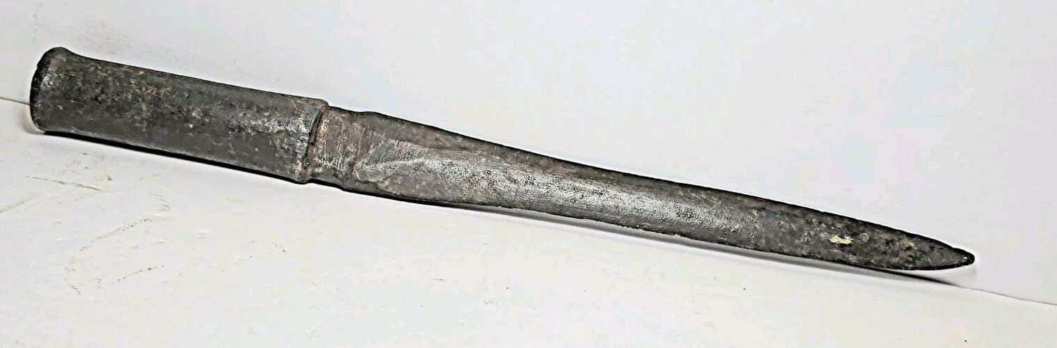 Antique Primitive civil war era all Metal Dagger American 19th.century
