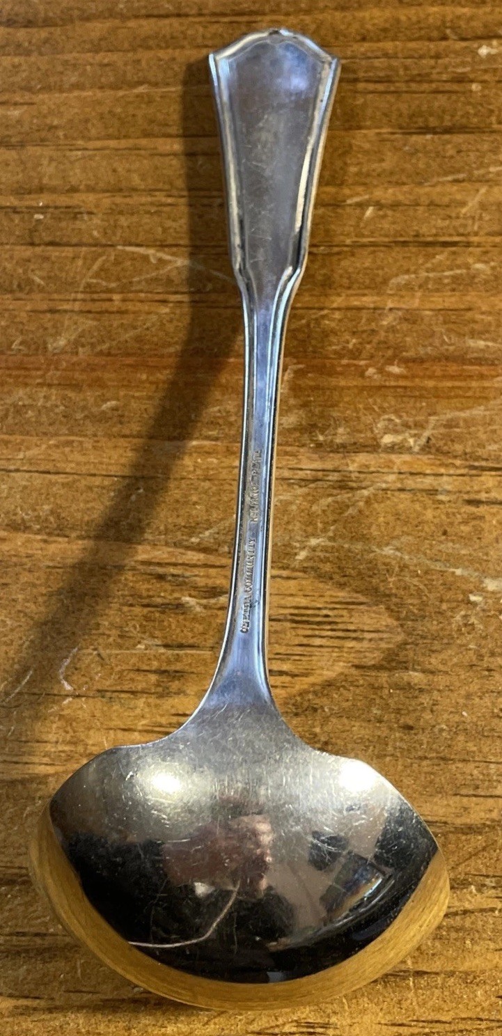 Oneida Community 1917 Exeter Pattern Gravy Ladle H Monogram On Handle