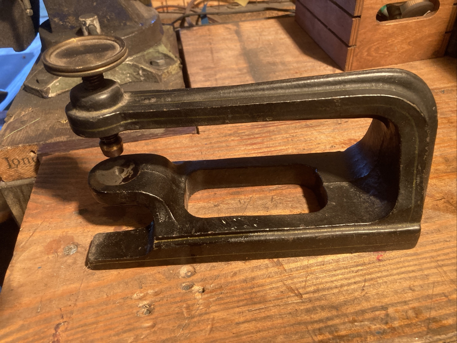 RARE Antique 1880S James W. Queen & Co Philadelphia Brass and Steel Press