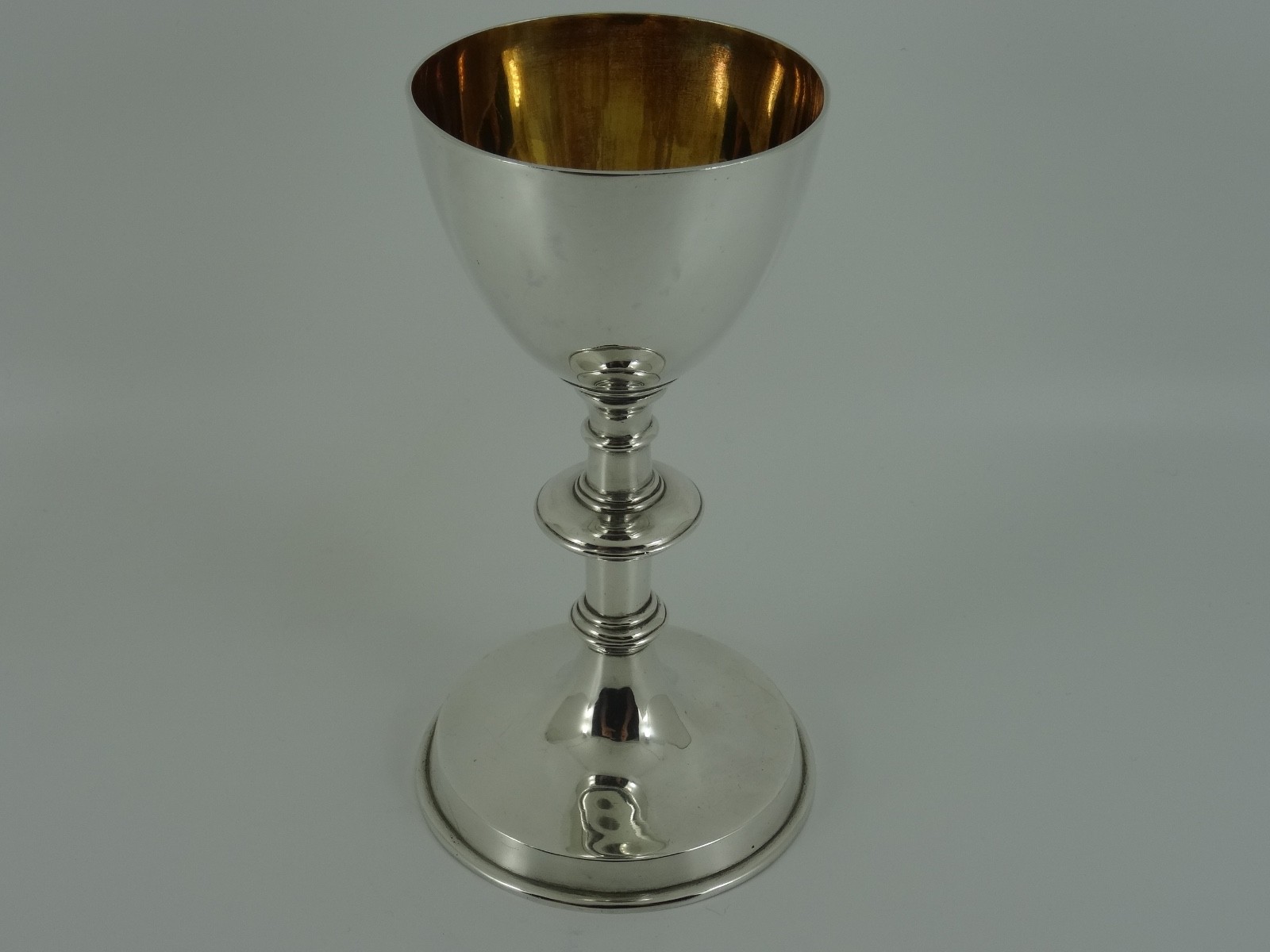 SOLID STERLING SILVER VICTORIAN LARGE COMMUNION CHALICE CUP LONDON 1892 237G