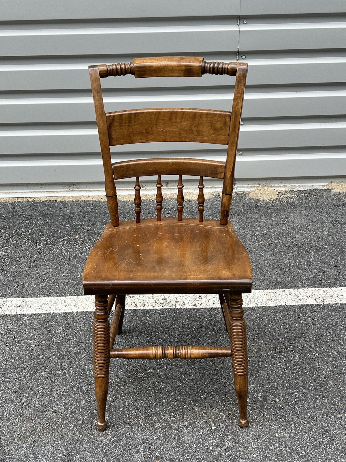 Vintage NICHOLS & STONE Hitchcock Style Maple Chair Signed