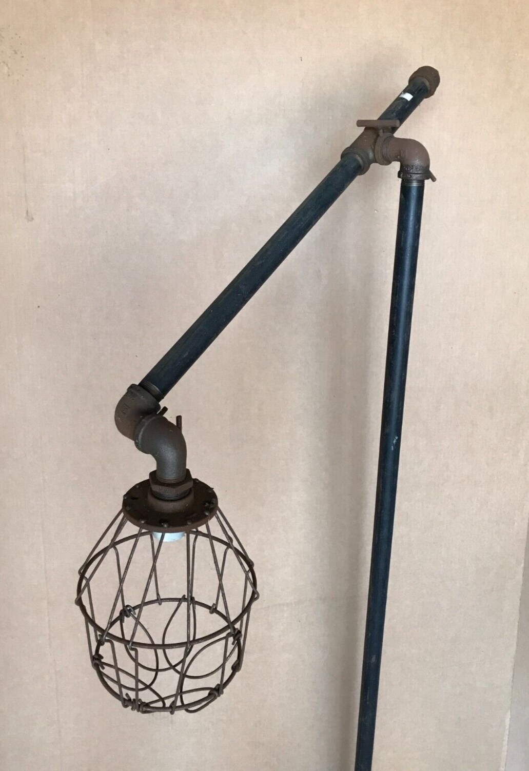 VTG 63″ Tall Steampunk Industrial House Shop Garage Birdcage Floor Lamp 1015-26B