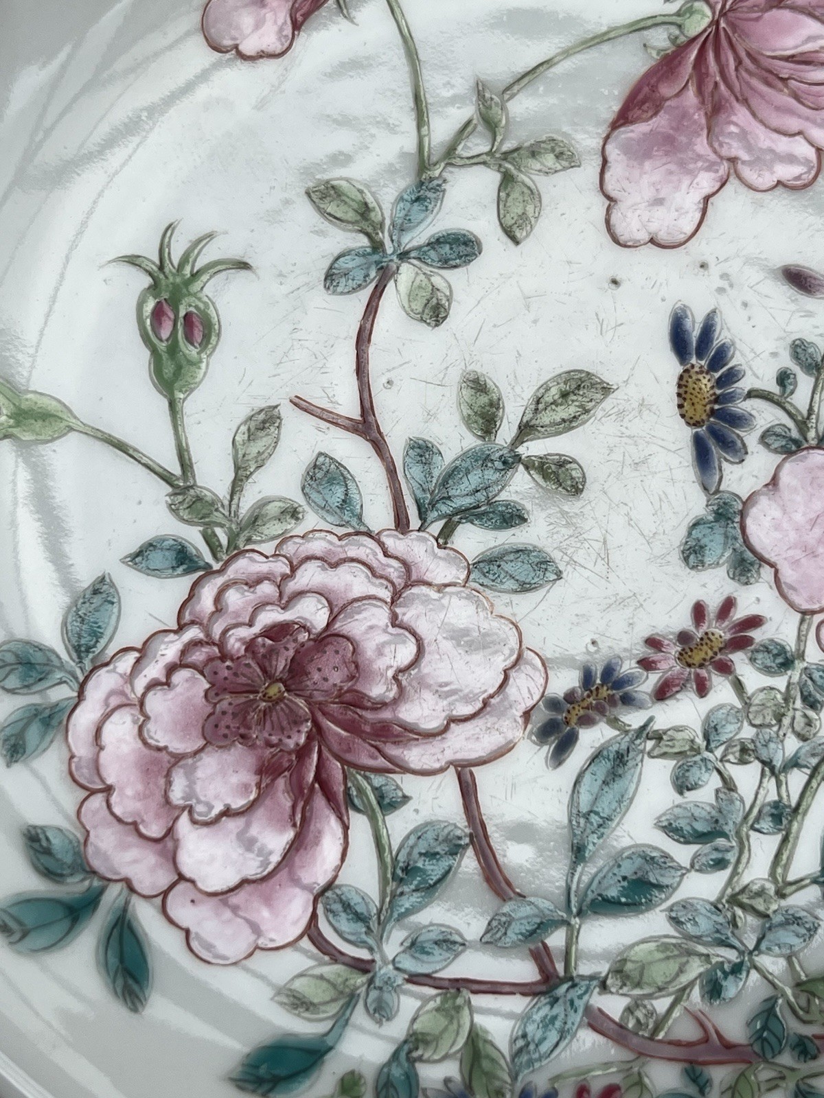 Antiques of Chinese families Rose Porcelain Dish