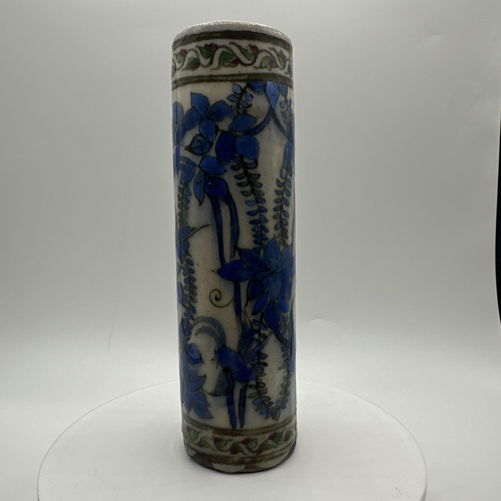 Antique Persian Iznik Qajar Floral Pottery Vase. See pics.