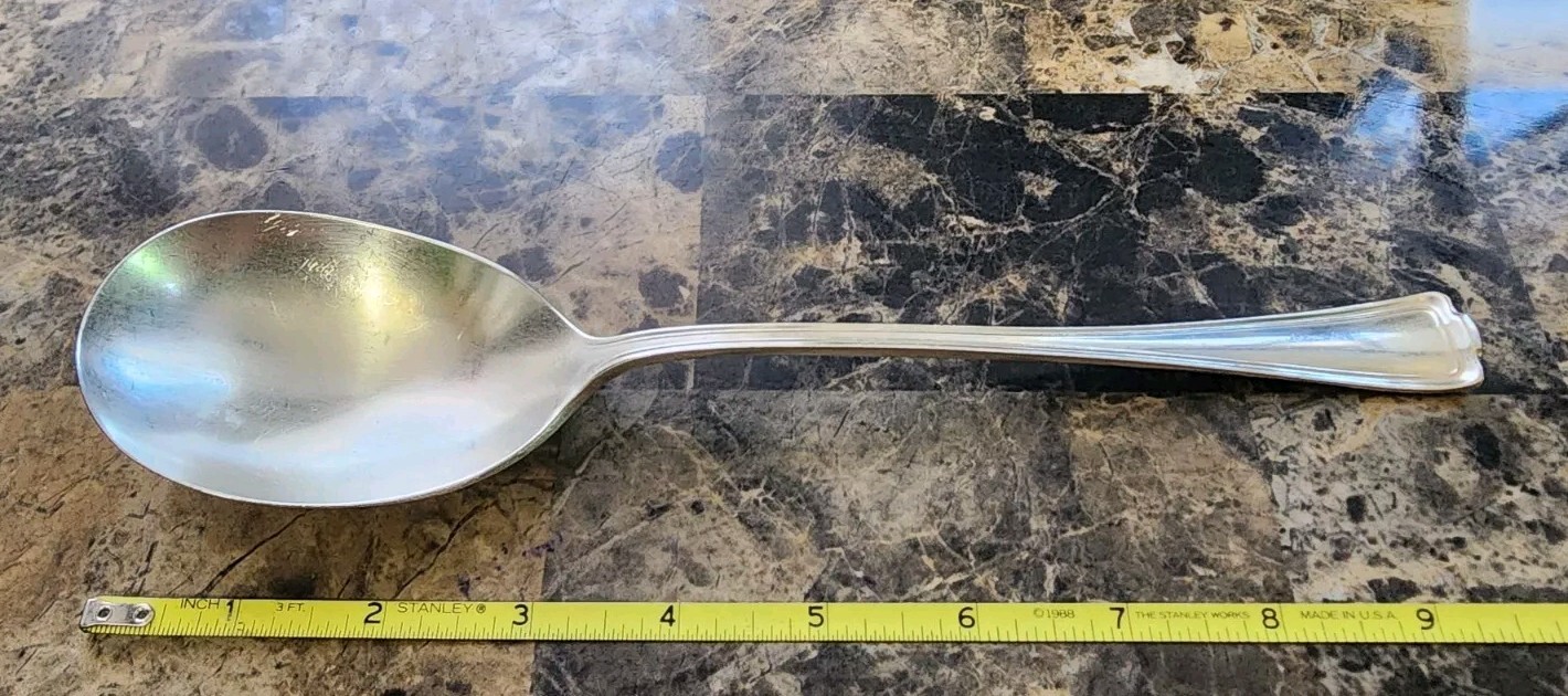 ✅ ANTIQUE c1912 CROMWELL SILVERPLATED “10” VEGETABLE ENTREE ETC SERVING SPOON