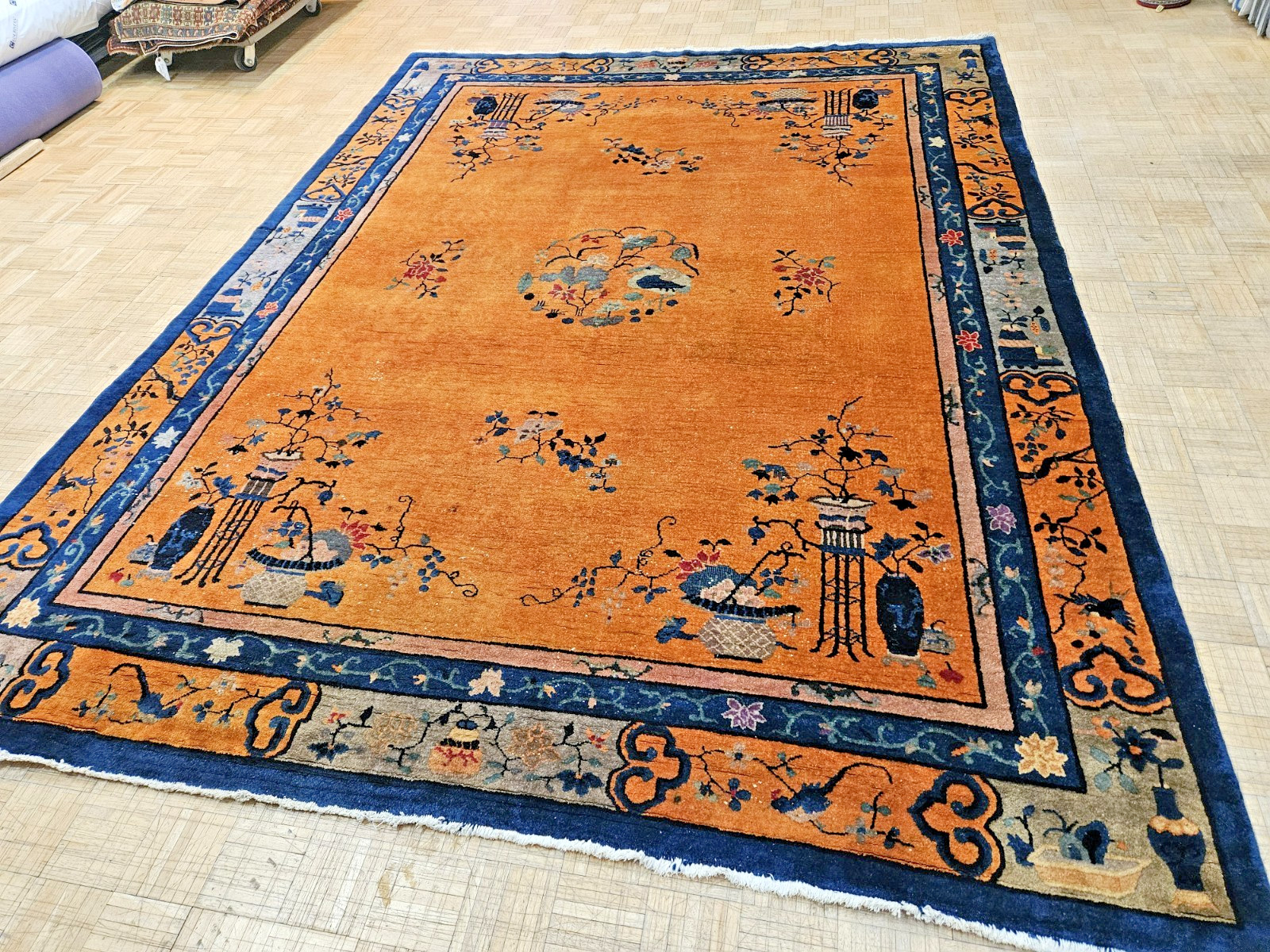 9×12 CHINESE RUG ANTIQUE ART DECO 1920’s AUTHENTIC 100% WOOL ORIENTAL EXCELLENT