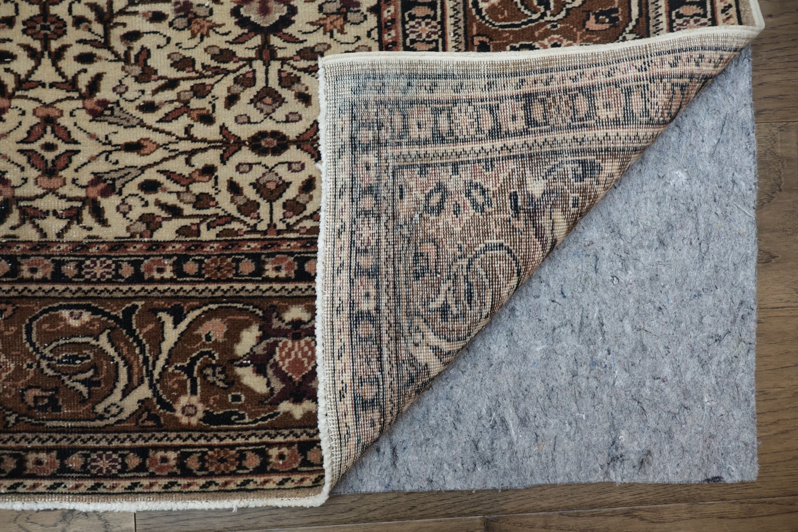 Vintage Floral Pattern Turkish Rug 7×10 Ft Hand-Knotted Anatolian Wool Carpet