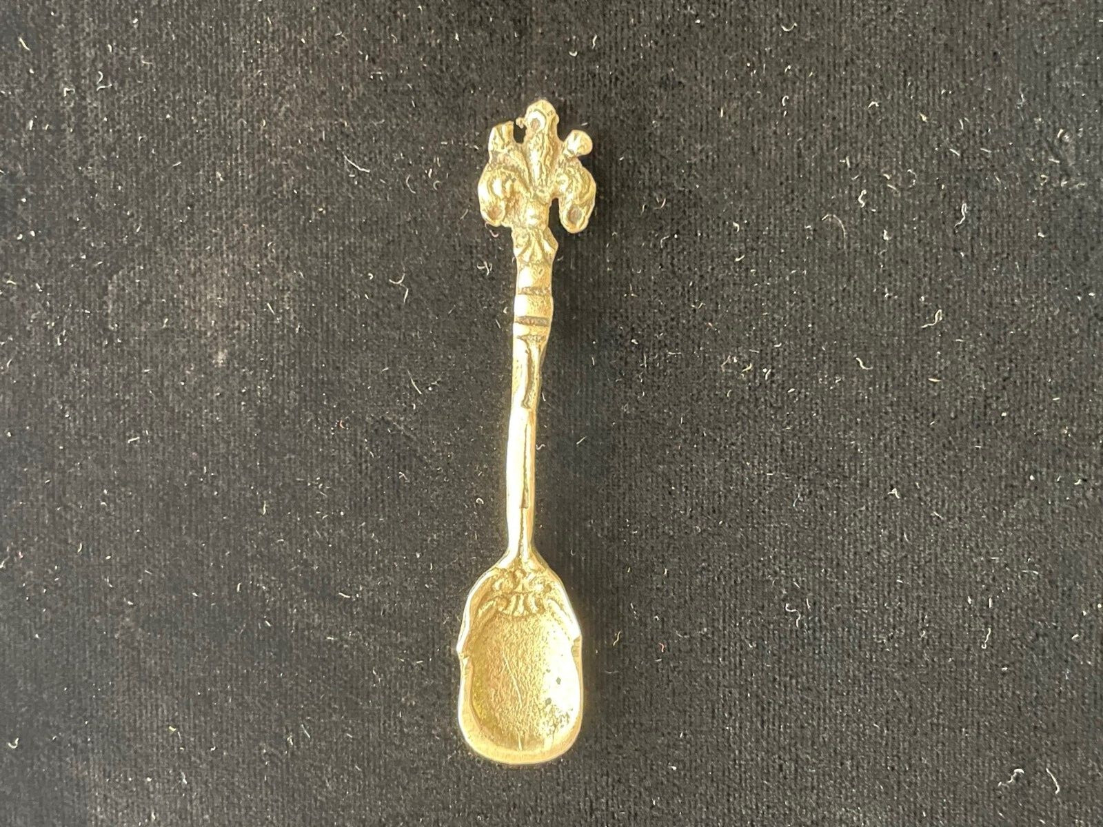 Small Miniature Souvenier Salt Spoon 2.25 inches Made in Italy