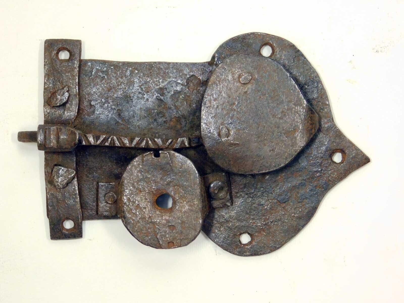 1700’s Wrought Iron Lock for Kas, Cupboard, Armoire or Wardrobe Door (40066-1)