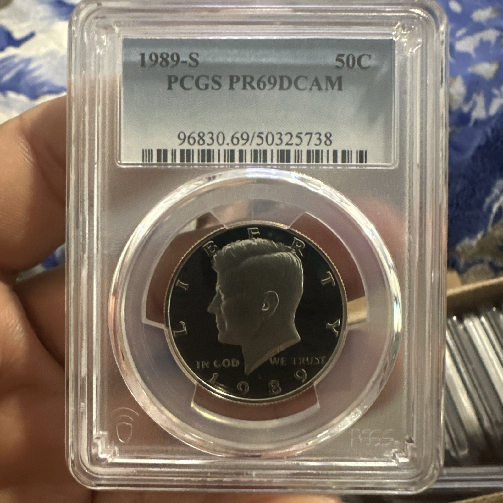 1989-S Kennedy Half Dollar, PR69 Dcam Highly Collectible