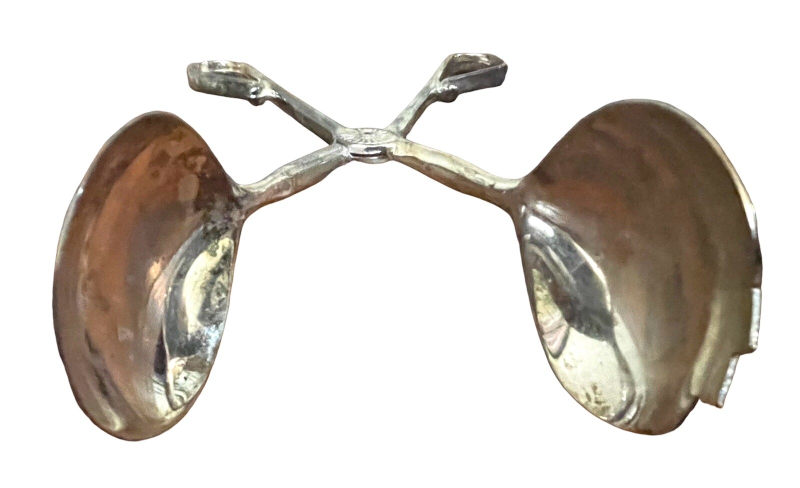 *Vintage Silver Plated Jumbo Salad Tongs Disinter Sliver 1987 Used