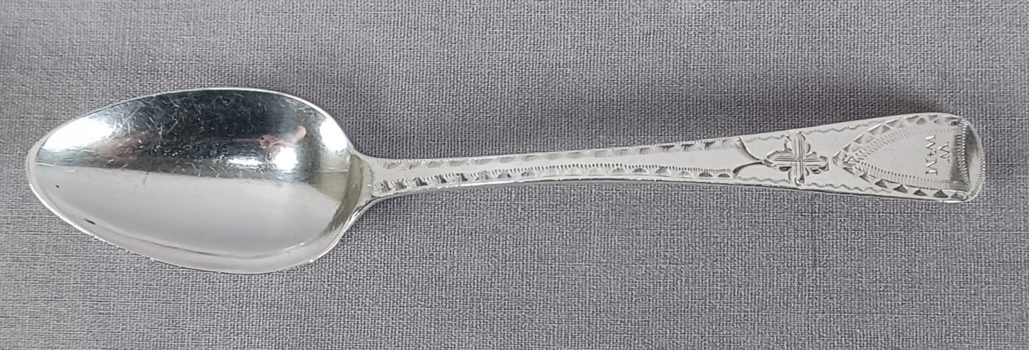 British Dorothy Langlands Newcastle Sterling Silver Bright-cut Spoon C1804-1813