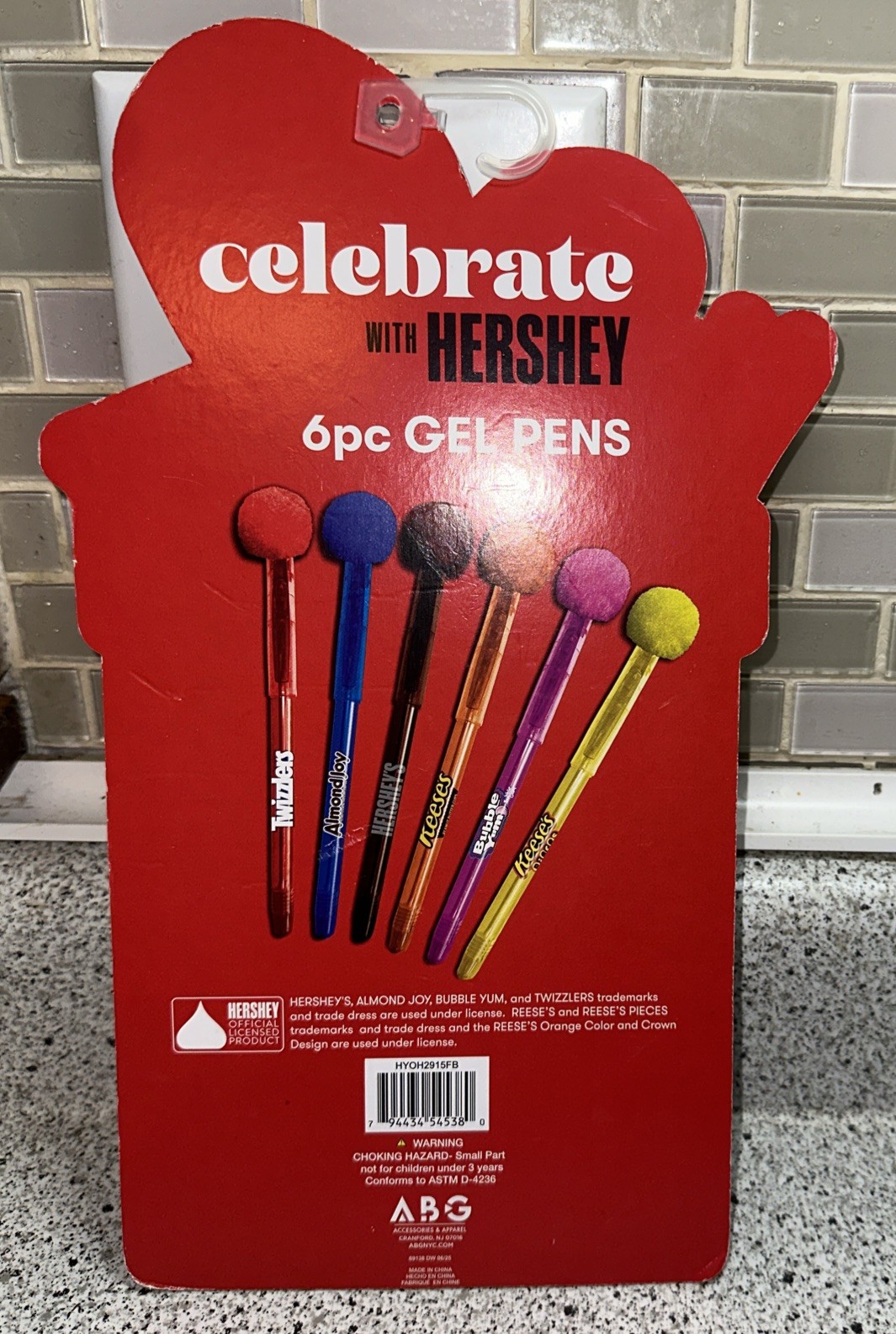 Hershey Gel 6 Pen Set, Brand New-Sealed Package!
