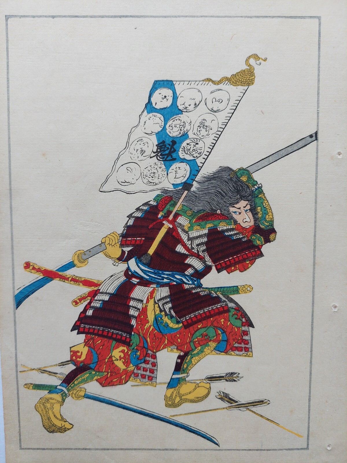 JAPANESE WOODBLOCK PRINT SAMURAI WARRIOR