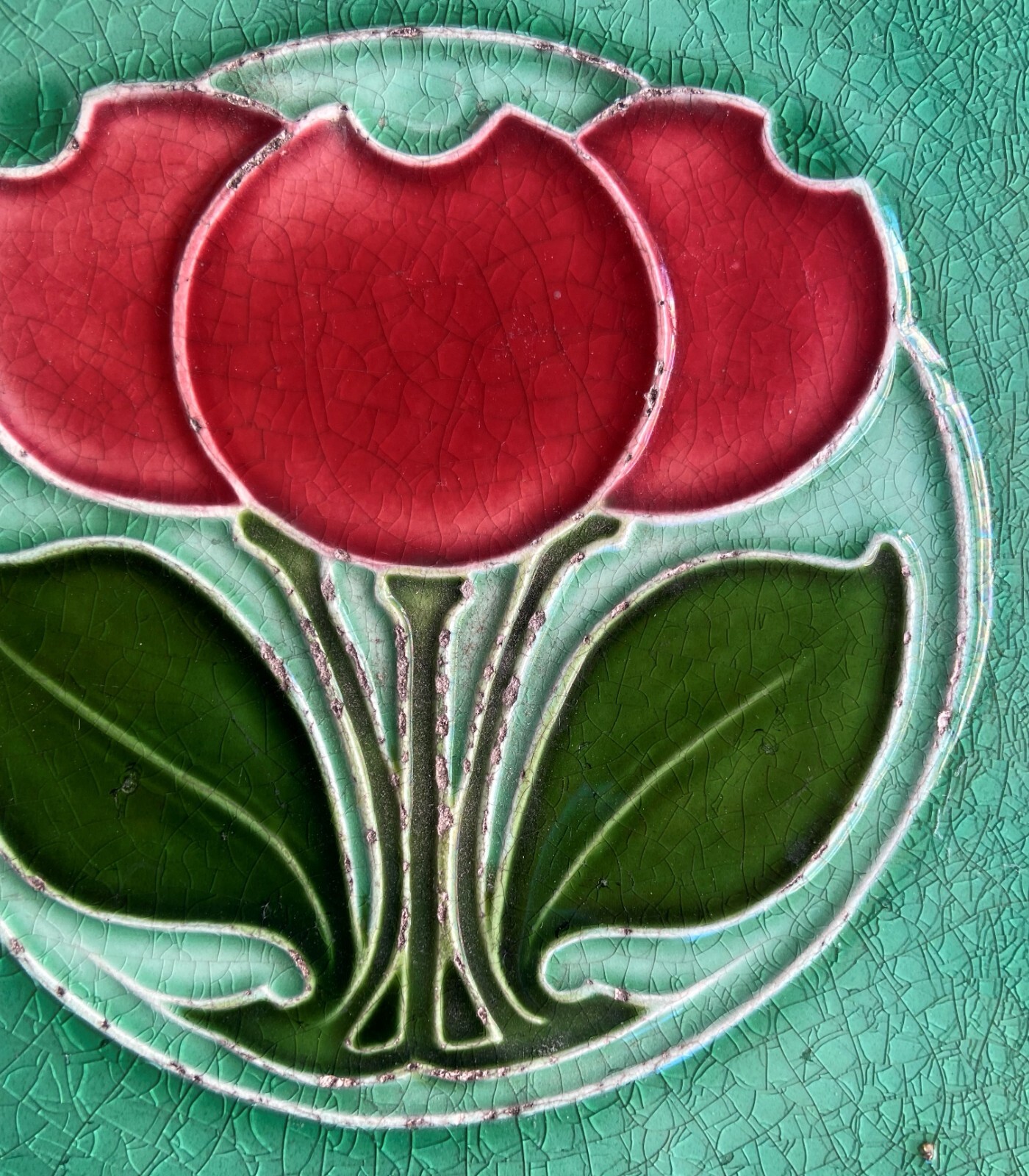 ALFRED MEAKIN – ANTIQUE ART NOUVEAU MAJOLICA TILE C1900