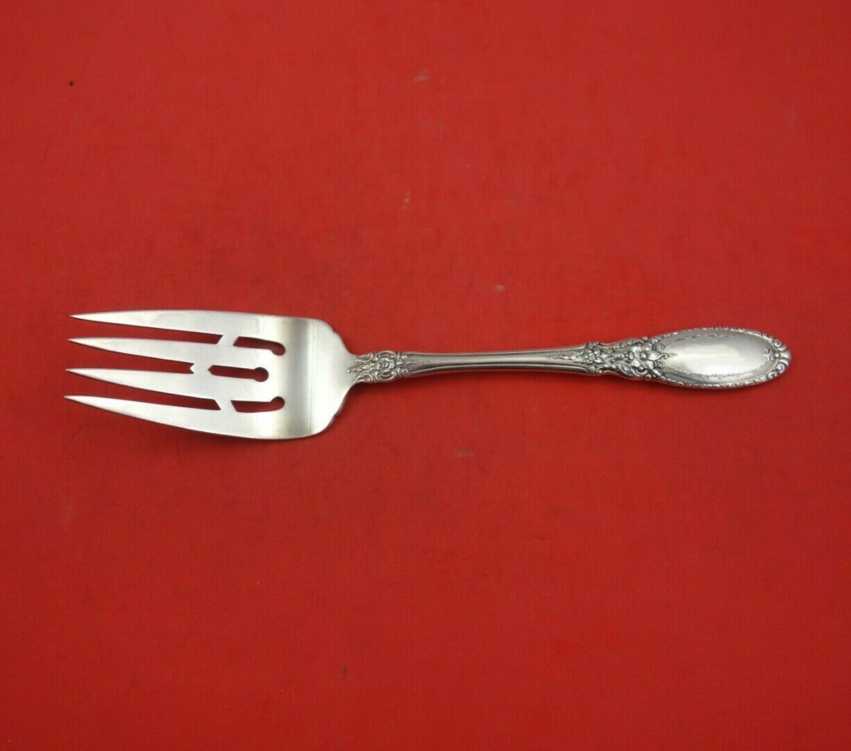 Old Mirror by Towle Sterling Silver Cold Meat Fork with Bar 8″ Serving Heirloom