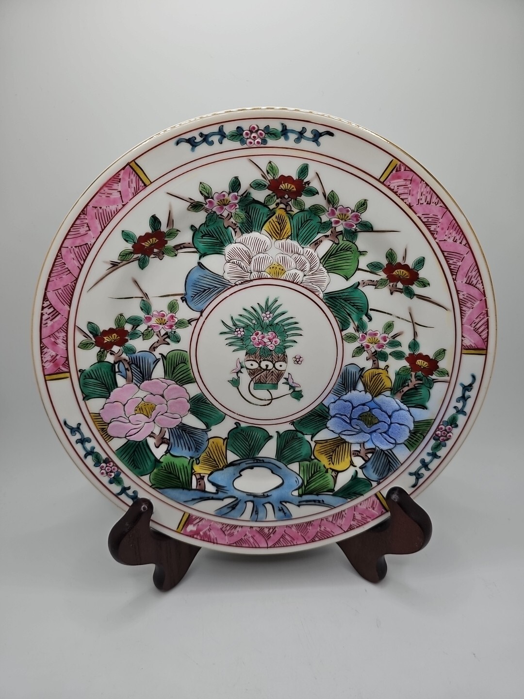 Antique Chinese Imari Style Floral Porcelain Plate 7.75″