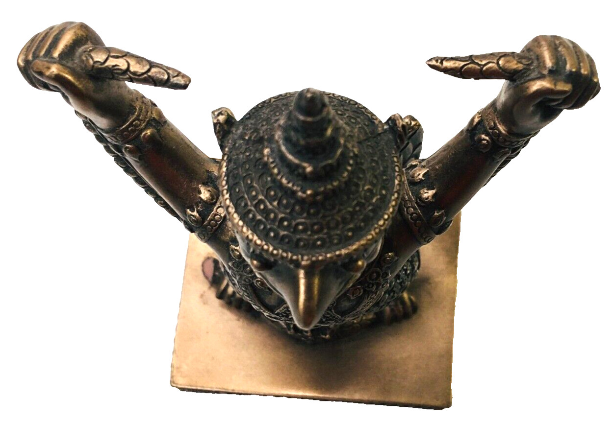 Veronese Bird Warrior Signed 2001 Conquer Snake Bronze Copper Figure 6″ READ