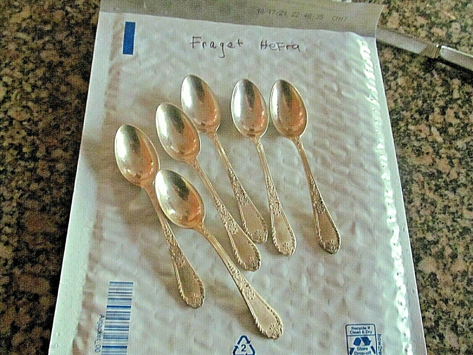 *(6) Fraget Hefra “Romanski” Silverplate Demitasse & Spoons, KNIFE, DINNER FORK