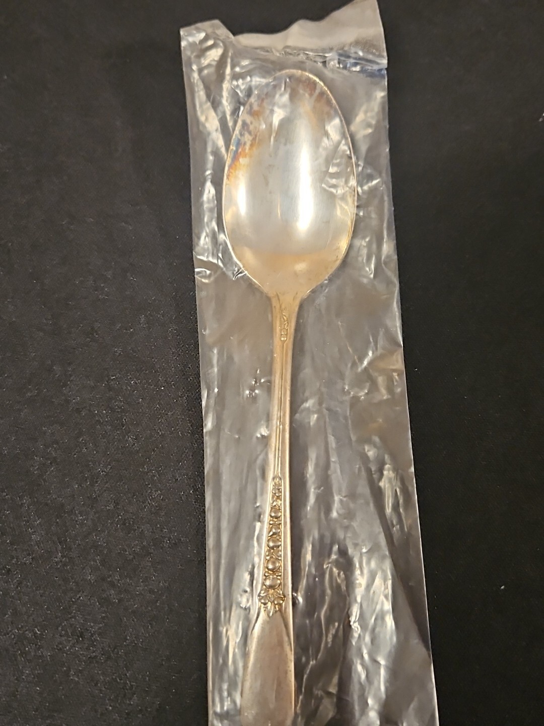 WM Rogers Silverplate Priscilla Lady Ann Pattern Serving Spoon 6 Inches NOS