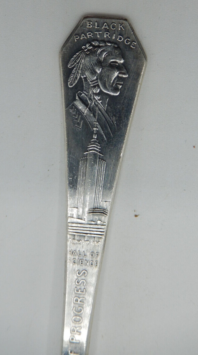 Vintage Century Silverplate Black Partridge Fort Dearborn 1933-Chicago-1934 6″ L