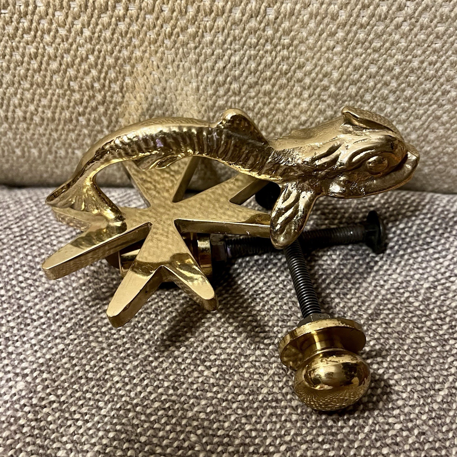 VINTAGE Cutajar Works Malta Brass Dolphin Koi Fish Door Knocker – Antique Marine
