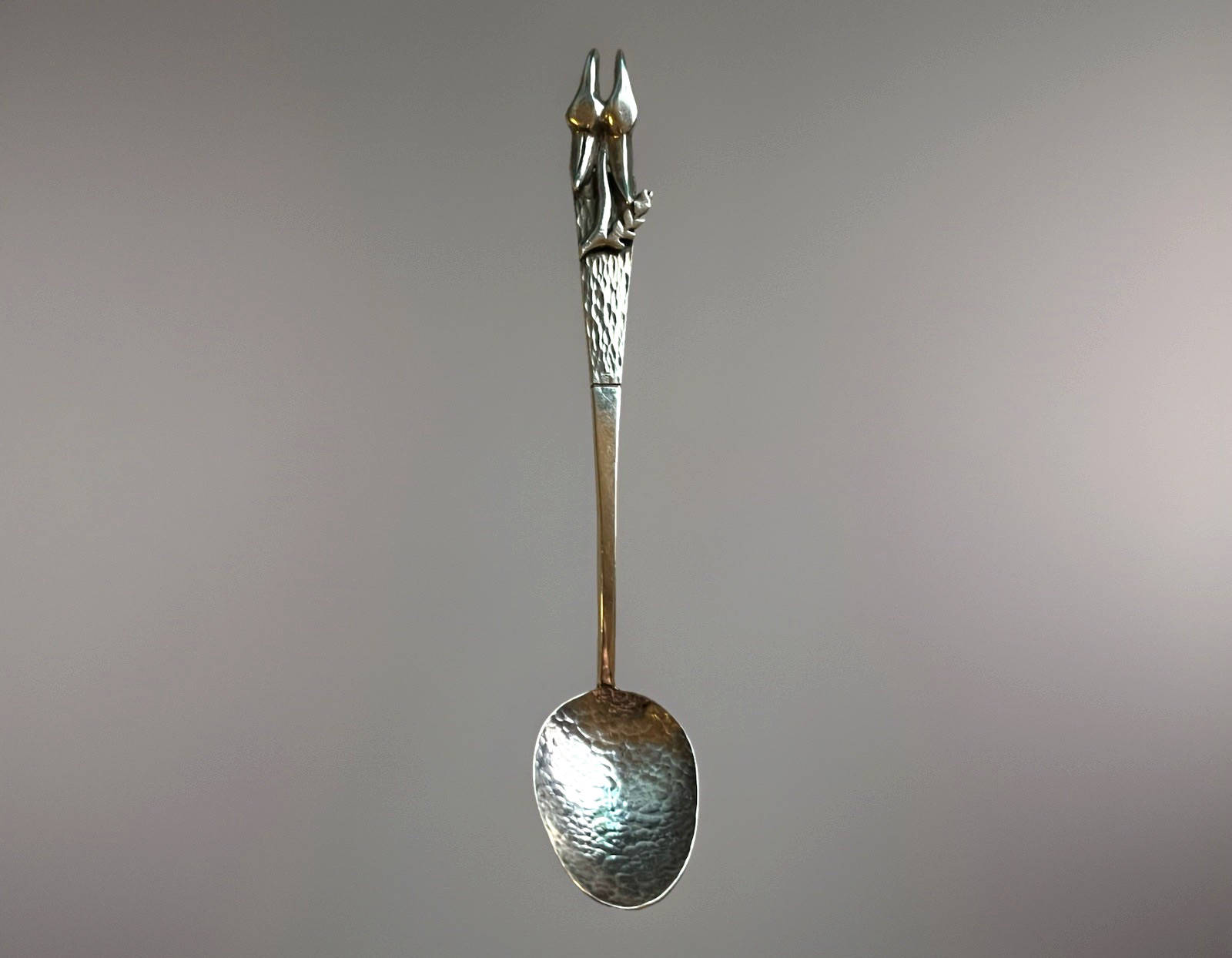 LINTON STURT DESERT PEA STERLING SILVER 13g 5″ TEA SPOON WEST AUSTRALIA FLORA