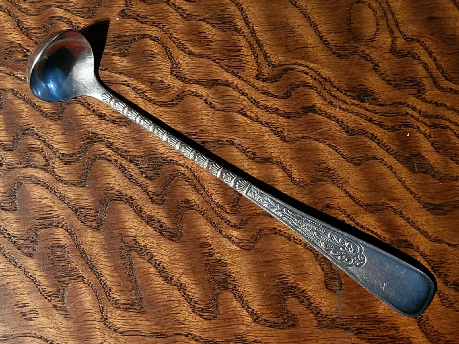 ASSYRIAN-GREEK ~ Mustard Ladle ~ Wm Rogers & Son ~ Silver Plate