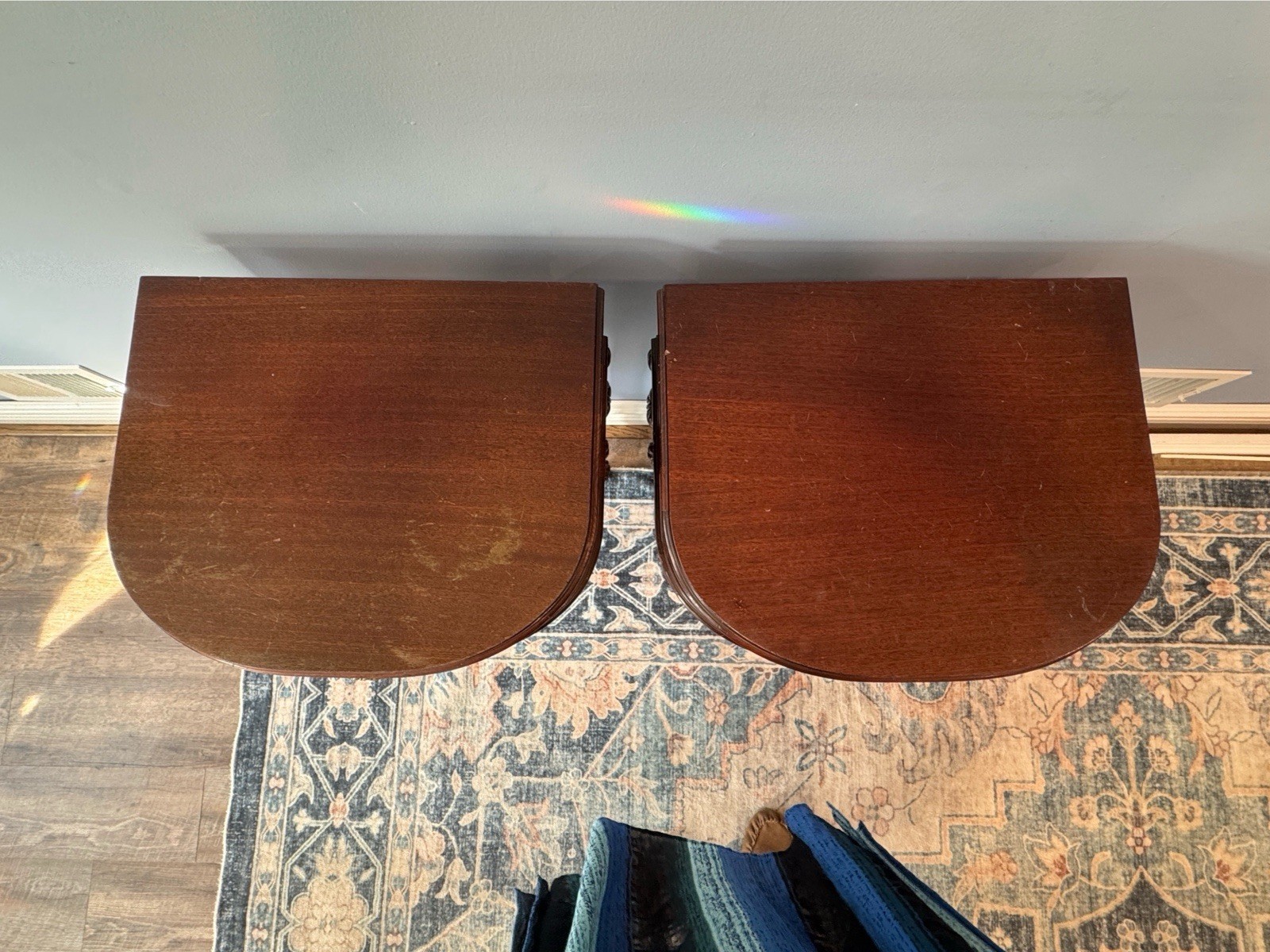 Pair Of French Carved Mahogany Side Tables