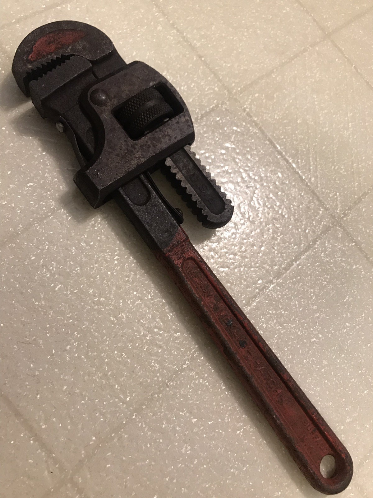 VINTAGE HEAVY DUTY MCKAIG HATCH 14″ STEEL PIPE WRENCH GUARANTEED 1/8″ TO 2″ USA
