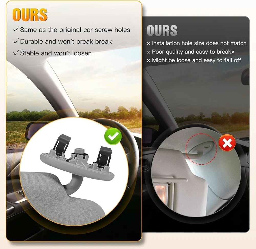 ASAPE Left Driver Side Sun Visor Fit for 2013-2019 for Nissan Sentra, Gray Witho