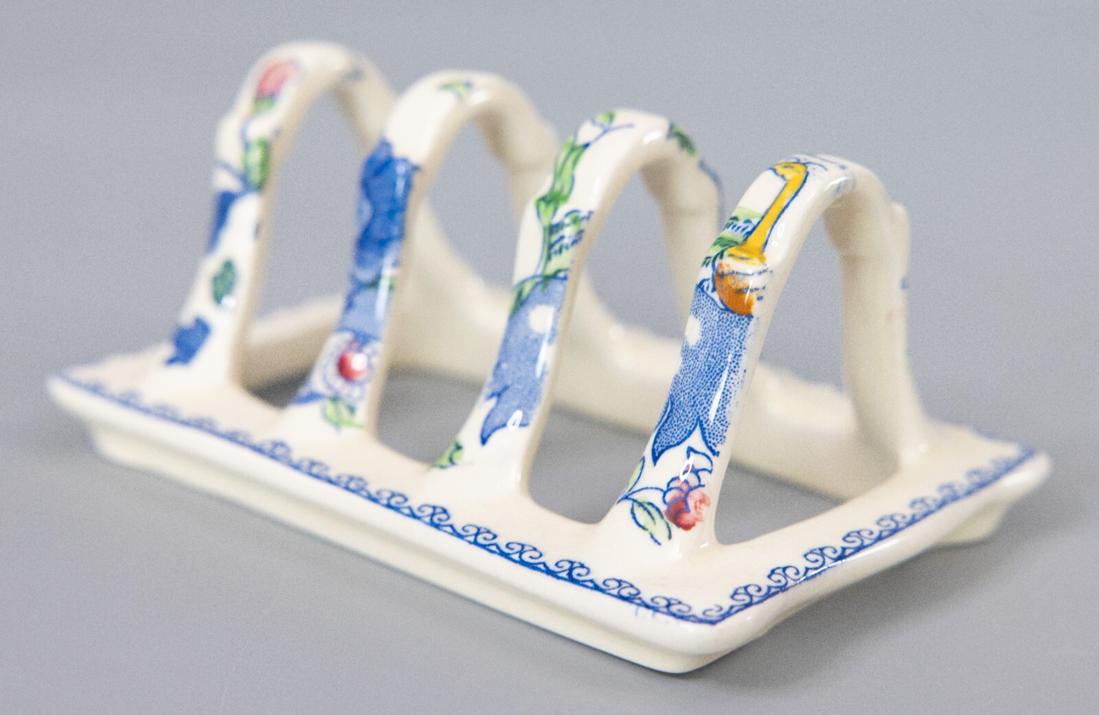 Antique 1920s English Staffordshire Mason’s Ironstone Toast Rack Letter Holder
