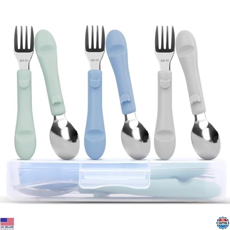 6-Piece Toddler Utensil Set – Baby-Safe Stainless Steel Forks & Spoons, BPA-Free