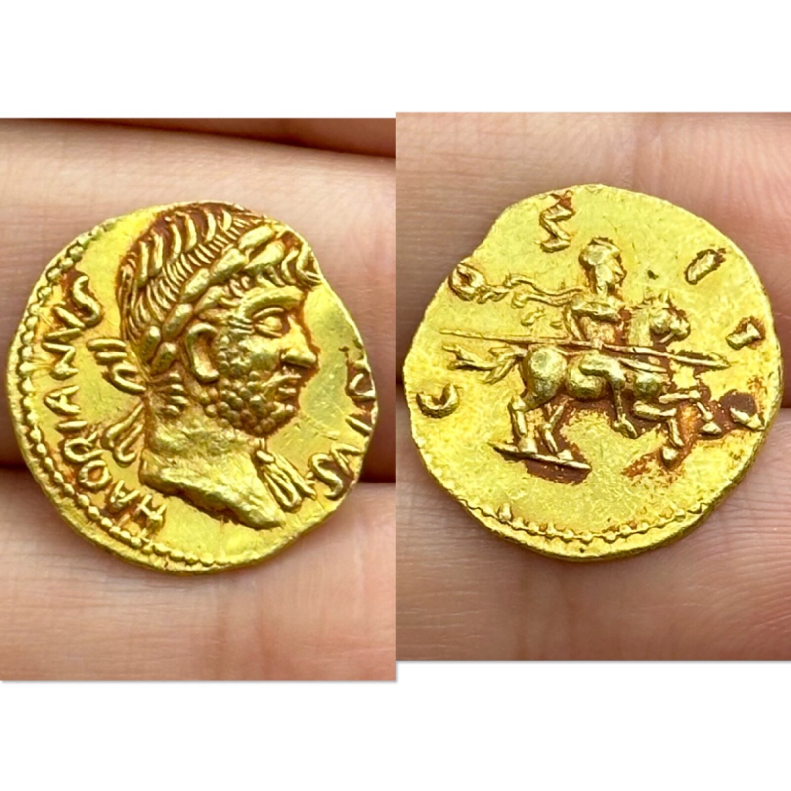 Ancient Greek Bactrain Kingdom High Carat solid Gold Coin