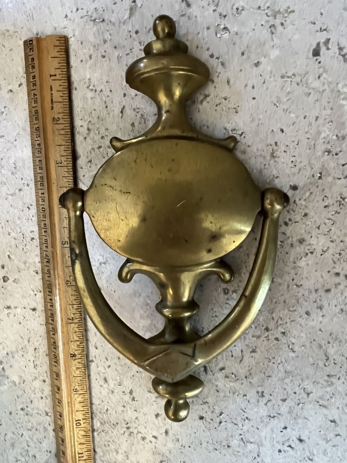 LARGE 9″ ANTIQUE c1917 VICTORIAN URN TORCHIERE ARCHITECTURAL SALVAGE DOORKNOCKER