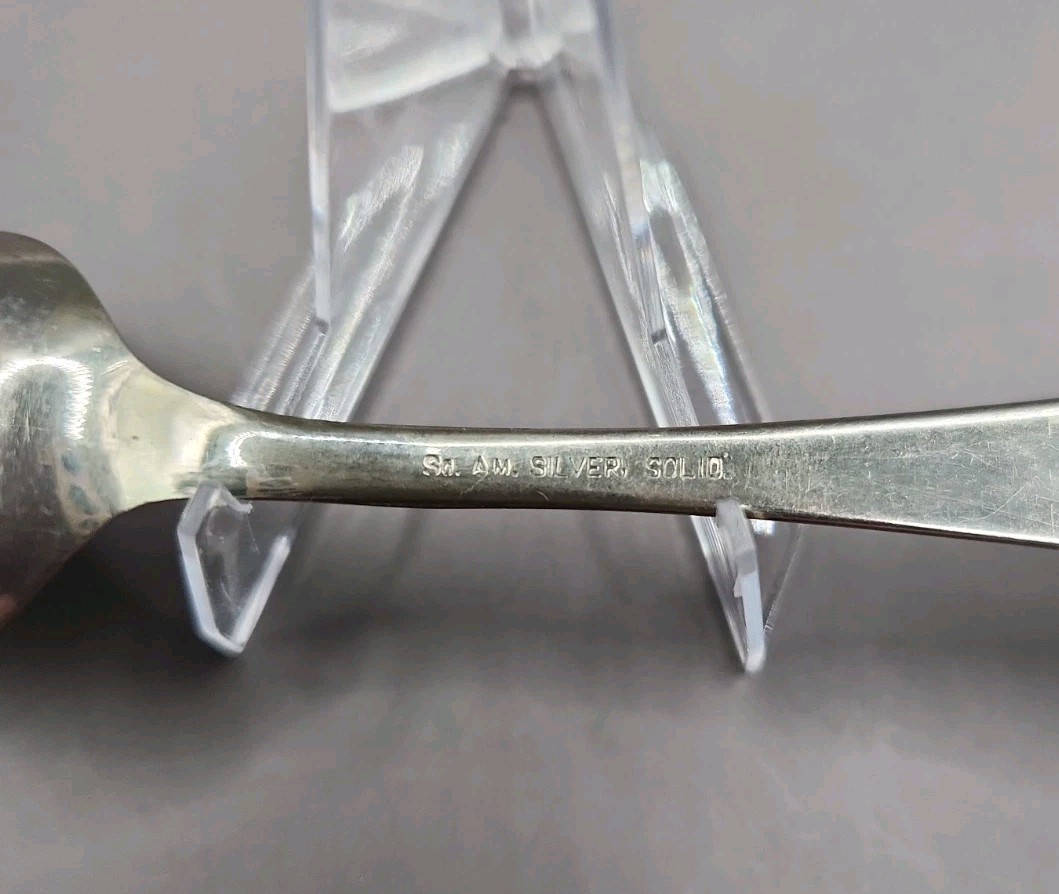 Antique South American Silver Solid Company Teaspoon 5 1/8″