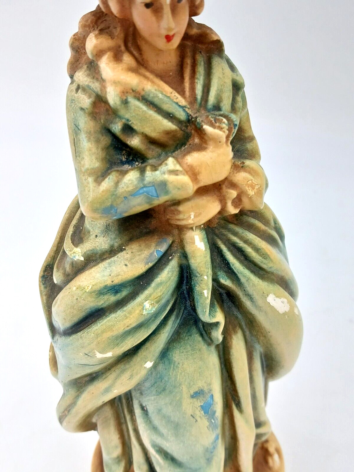 Antique ChalkWare Figure Victorian Lady