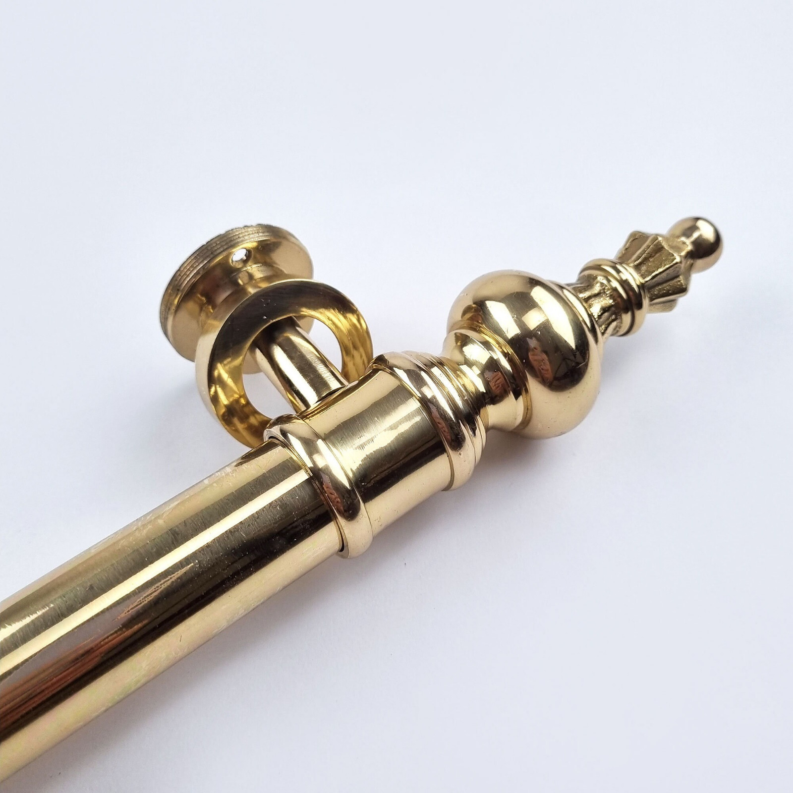 4 large 45cm DOOR handle pulls solid SPUN hollow brass aged old style 17.1/2 “