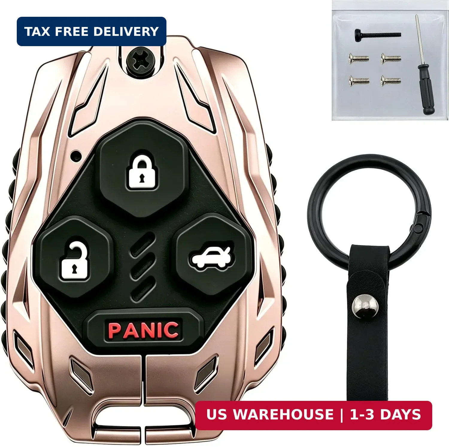 Upgraded Zinc Alloy Key Fob Shell Cover for Honda 2003-2012 Accord / 2006-2013 C