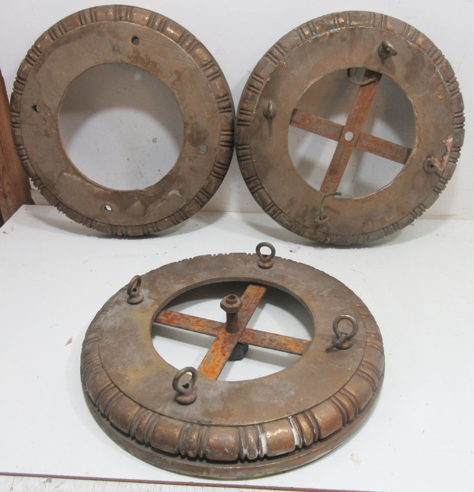 3 Copper 4 Bulb Ceiling Light Fixture Art Nouveau Oklahoma Capitol Building