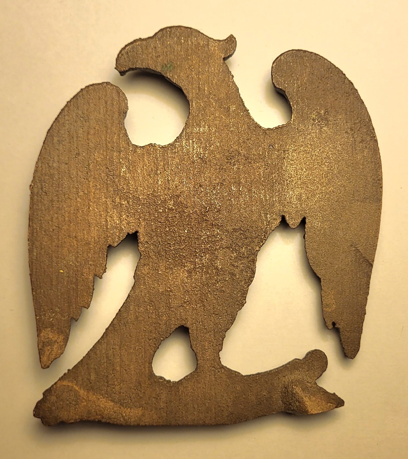 Antique Cast Bronze American Eagle Plaque Finial Federal Style Flat Back 4.5″