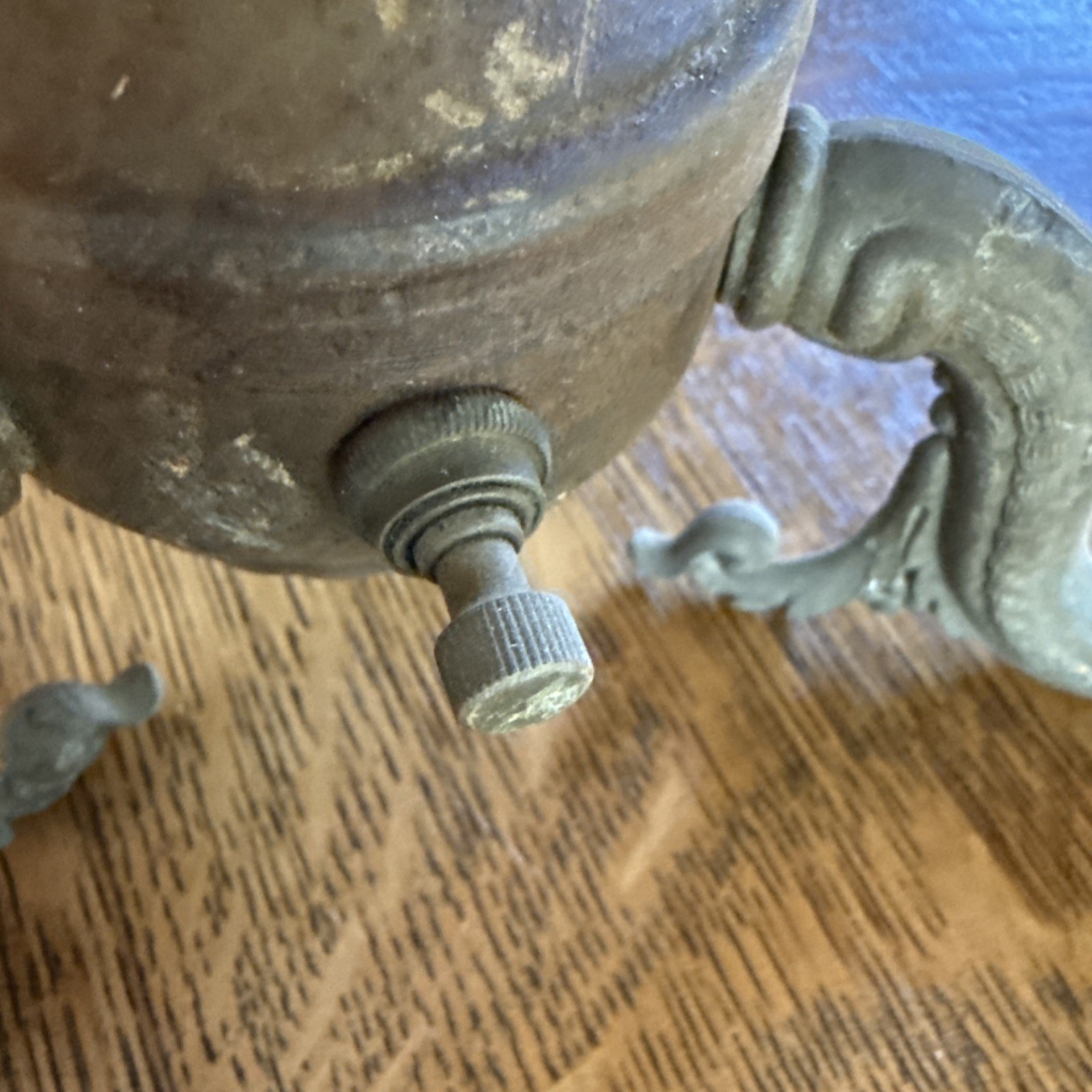 antique 1920s or 1930s Art Deco three-light candelabra Salvage Cast Brass