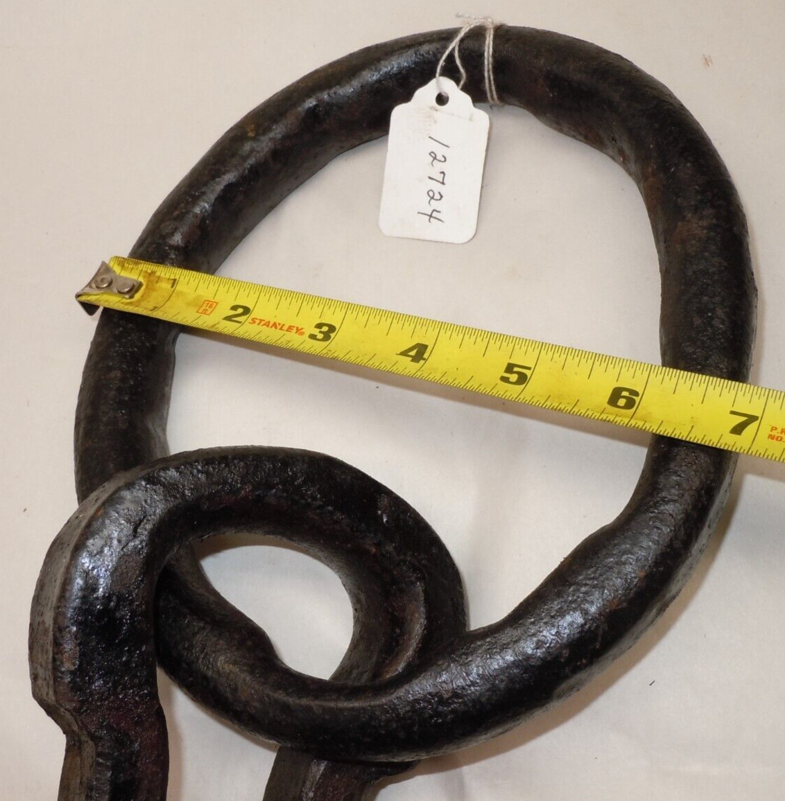 Yoke Ring & U Bolt, Antique Forged Oxen Yoke Ring 6-7/8″ Diameter, Forged Steel